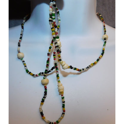 Casual Glass Beaded Necklace With Shell Accents