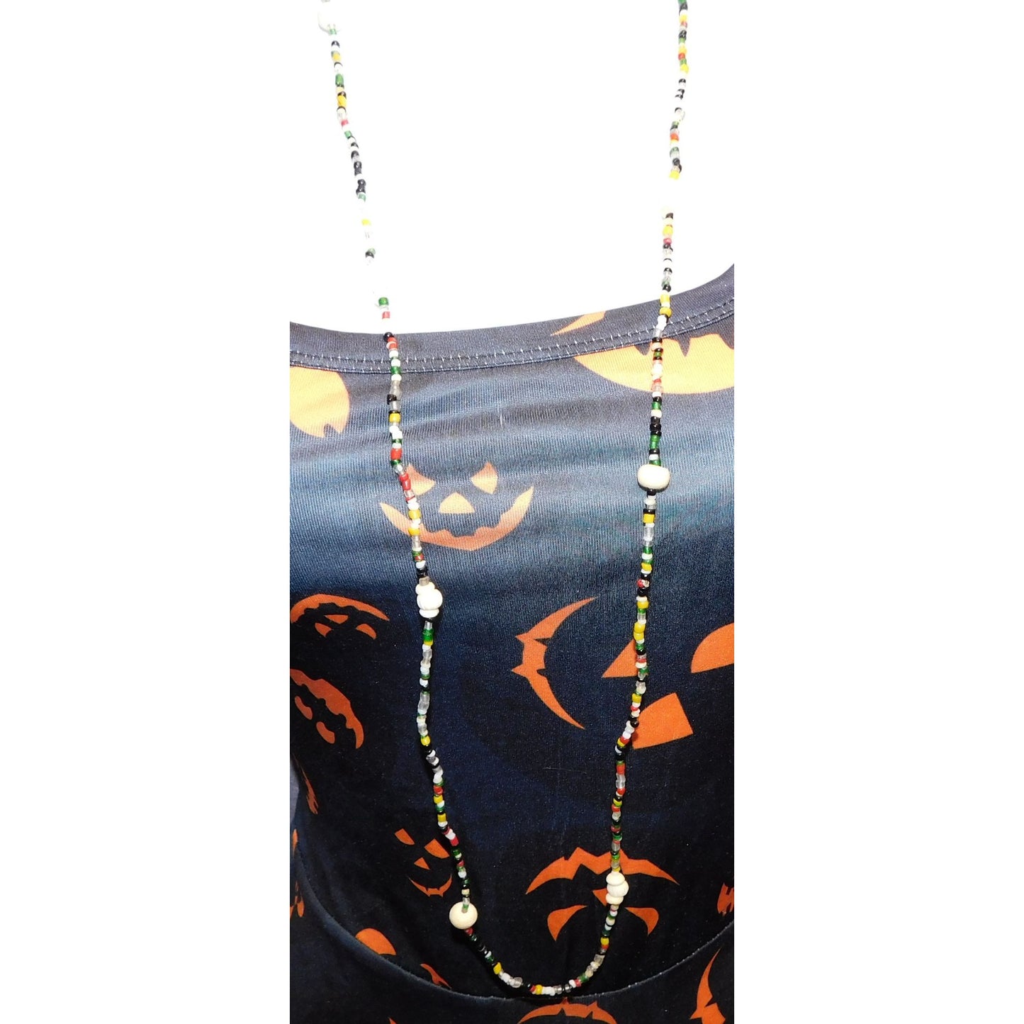 Casual Glass Beaded Necklace With Shell Accents