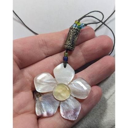 Fairycore Floral Shell Adjustable Pendant Necklace