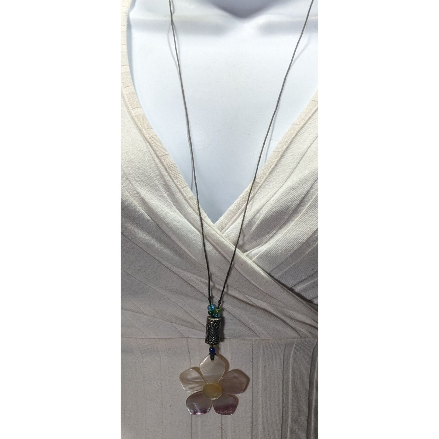 Fairycore Floral Shell Adjustable Pendant Necklace
