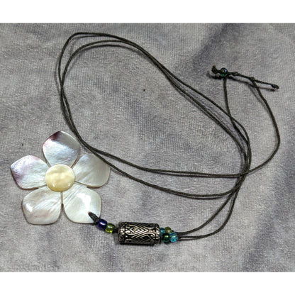 Fairycore Floral Shell Adjustable Pendant Necklace