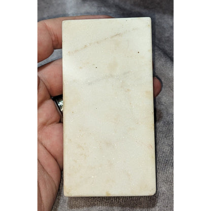 Chinoiserie Floral Marble Art Block Hand Painted Chinese Botanical Decor