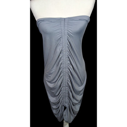 Heart & Hips Trendy Ruched Grey Tube Dress