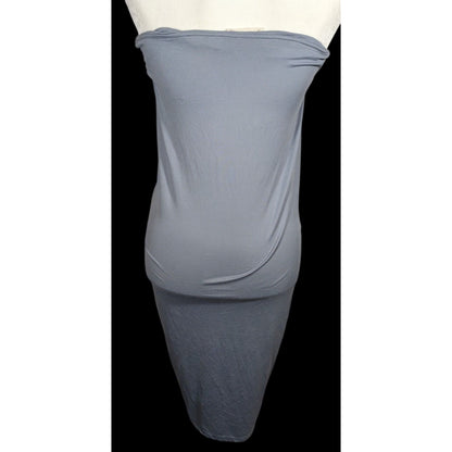 Heart & Hips Trendy Ruched Grey Tube Dress