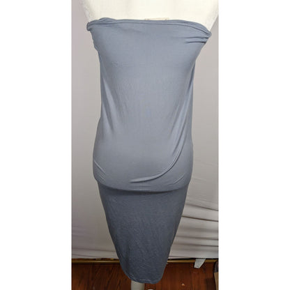 Heart & Hips Trendy Ruched Grey Tube Dress