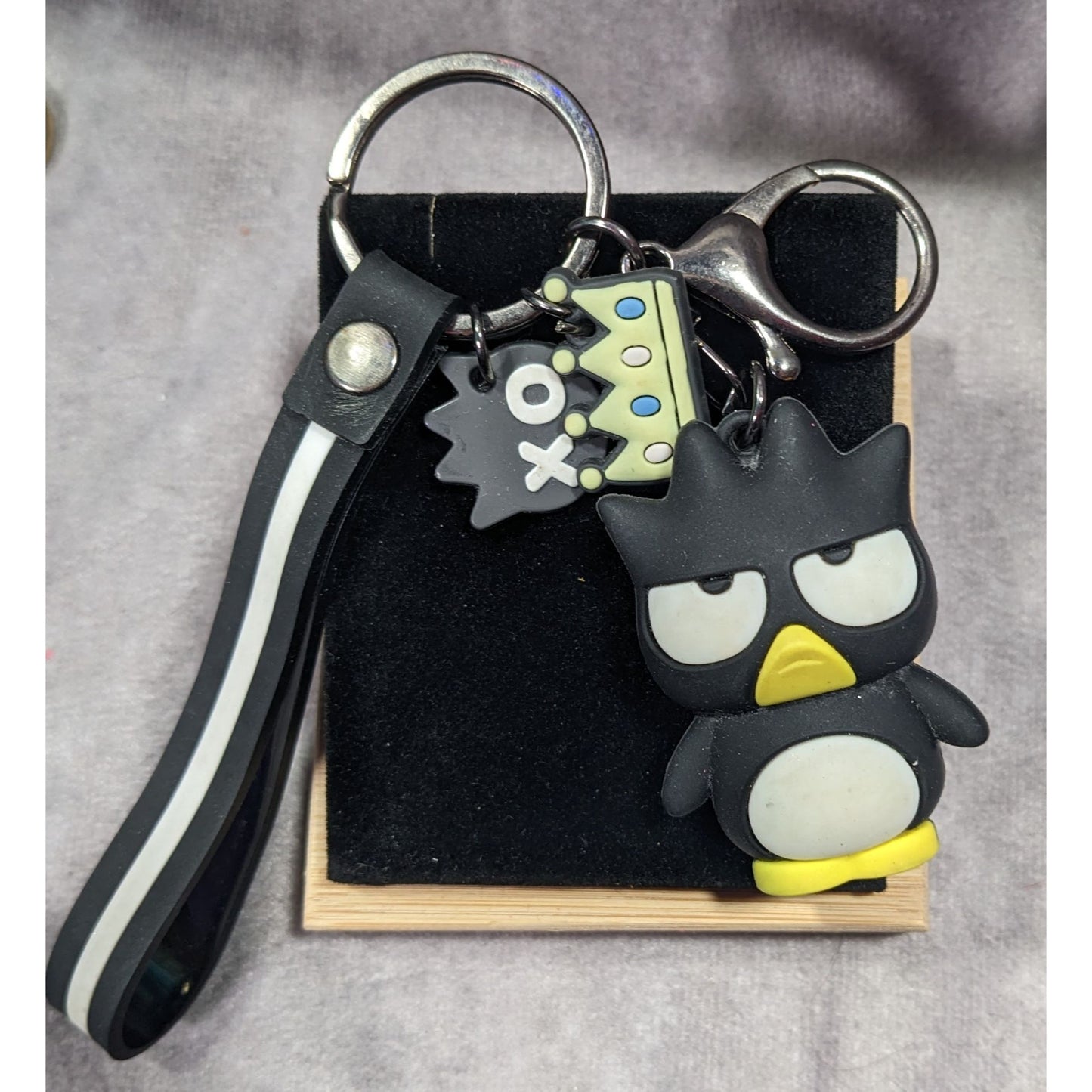 Sanrio Badtz-Maru Black And White Figural Keychain