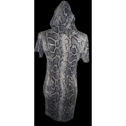 Michael Kors Snake Skin Print Hooded Lounge Dress