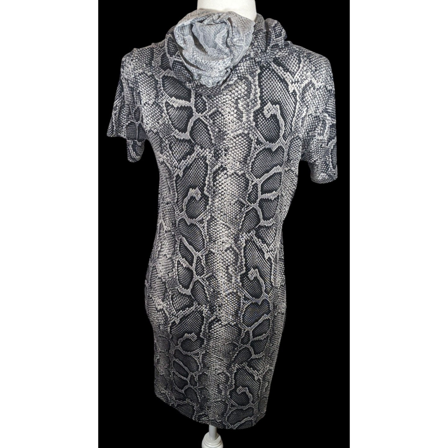 Michael Kors Snake Skin Print Hooded Lounge Dress