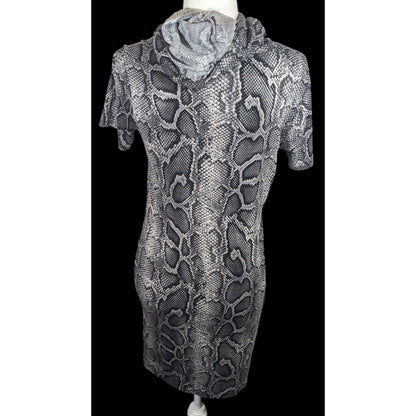 Michael Kors Snake Skin Print Hooded Lounge Dress