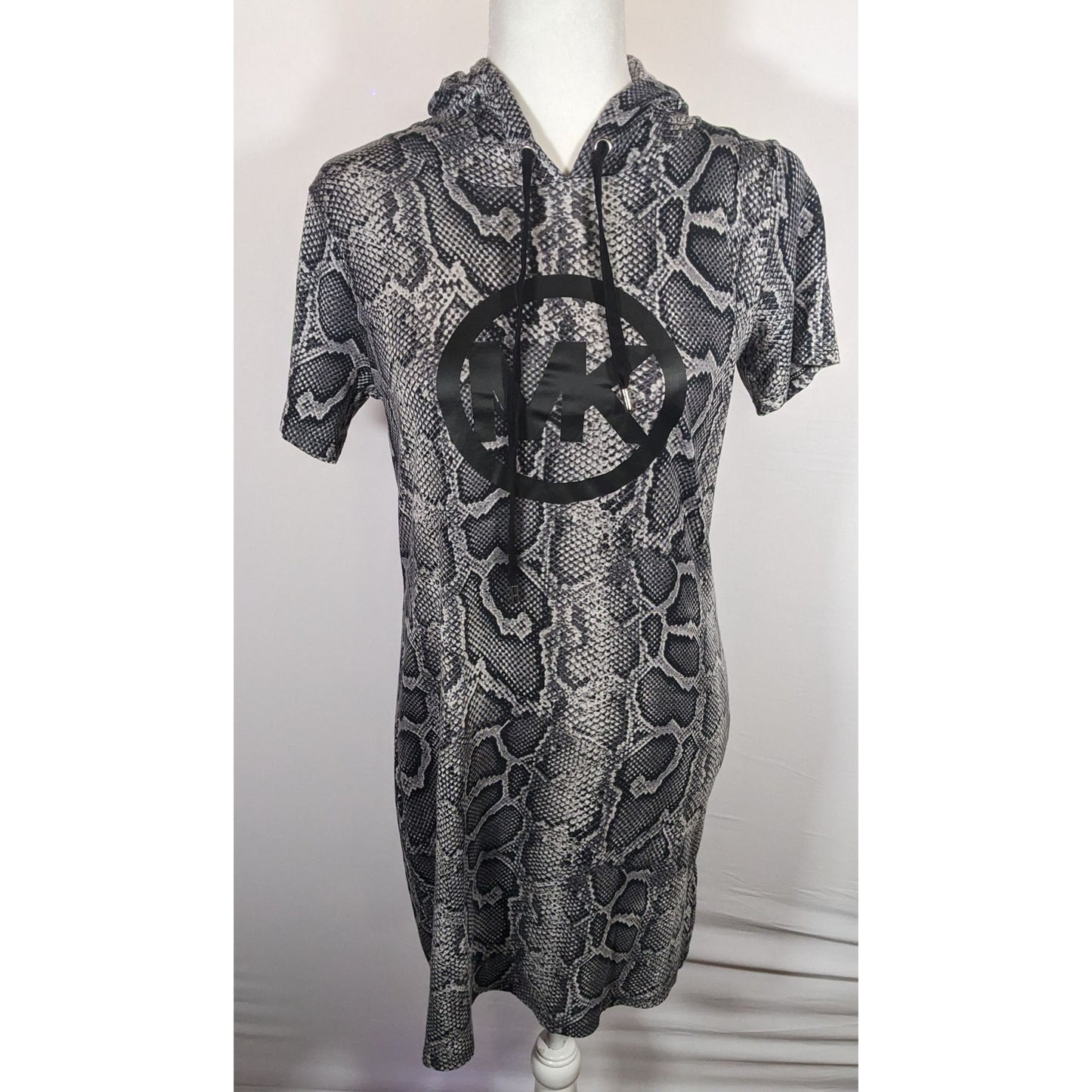 Michael Kors Snake Skin Print Hooded Lounge Dress