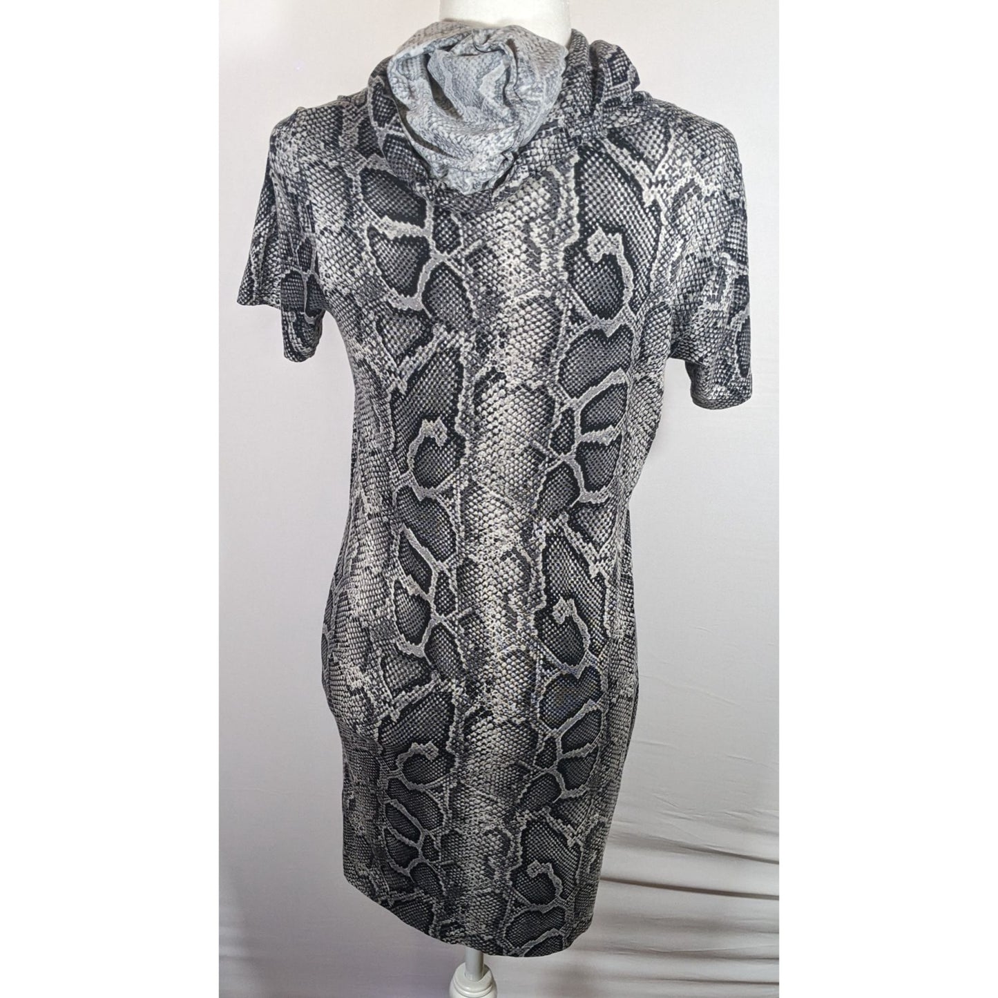 Michael Kors Snake Skin Print Hooded Lounge Dress