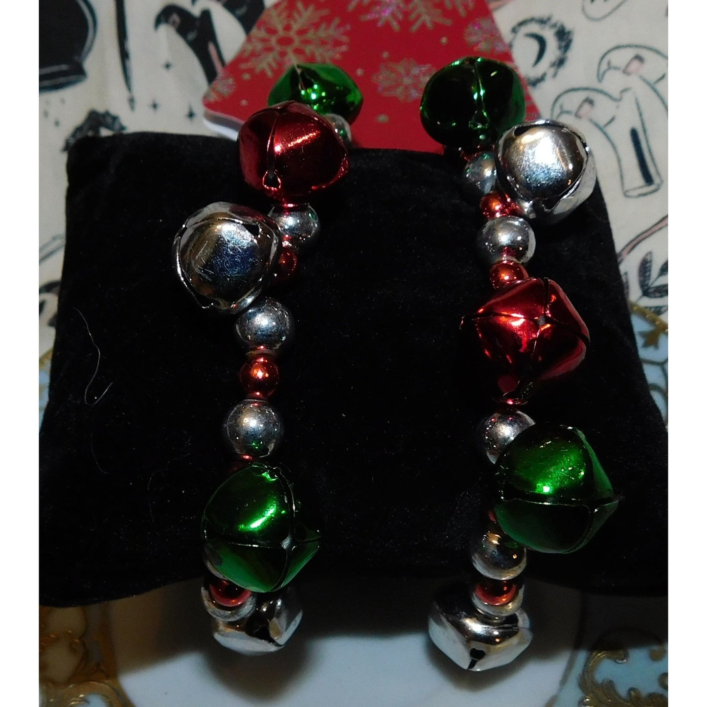 Holiday Jingle Bell Stretch Bracelets (Set of 2)