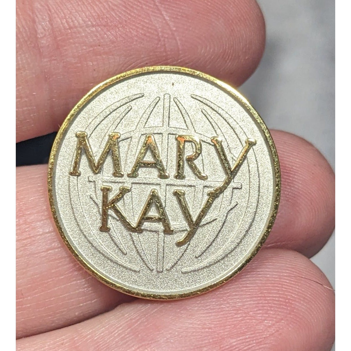 Vintage Mary Kay Consultant Silver And Gold Tone Lapel Pin