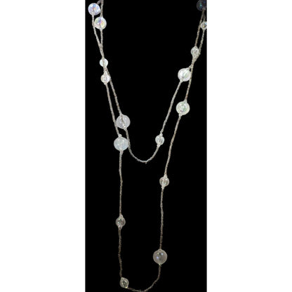 Clear Beaded Aurora Borealis Shimmer Necklace