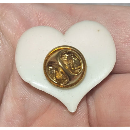 Bisexual Pride Heart-Shaped Pin Rubber-Like Material 1 Inch