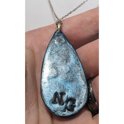 Handmade Southwestern Style Metallic Teardrop Necklace