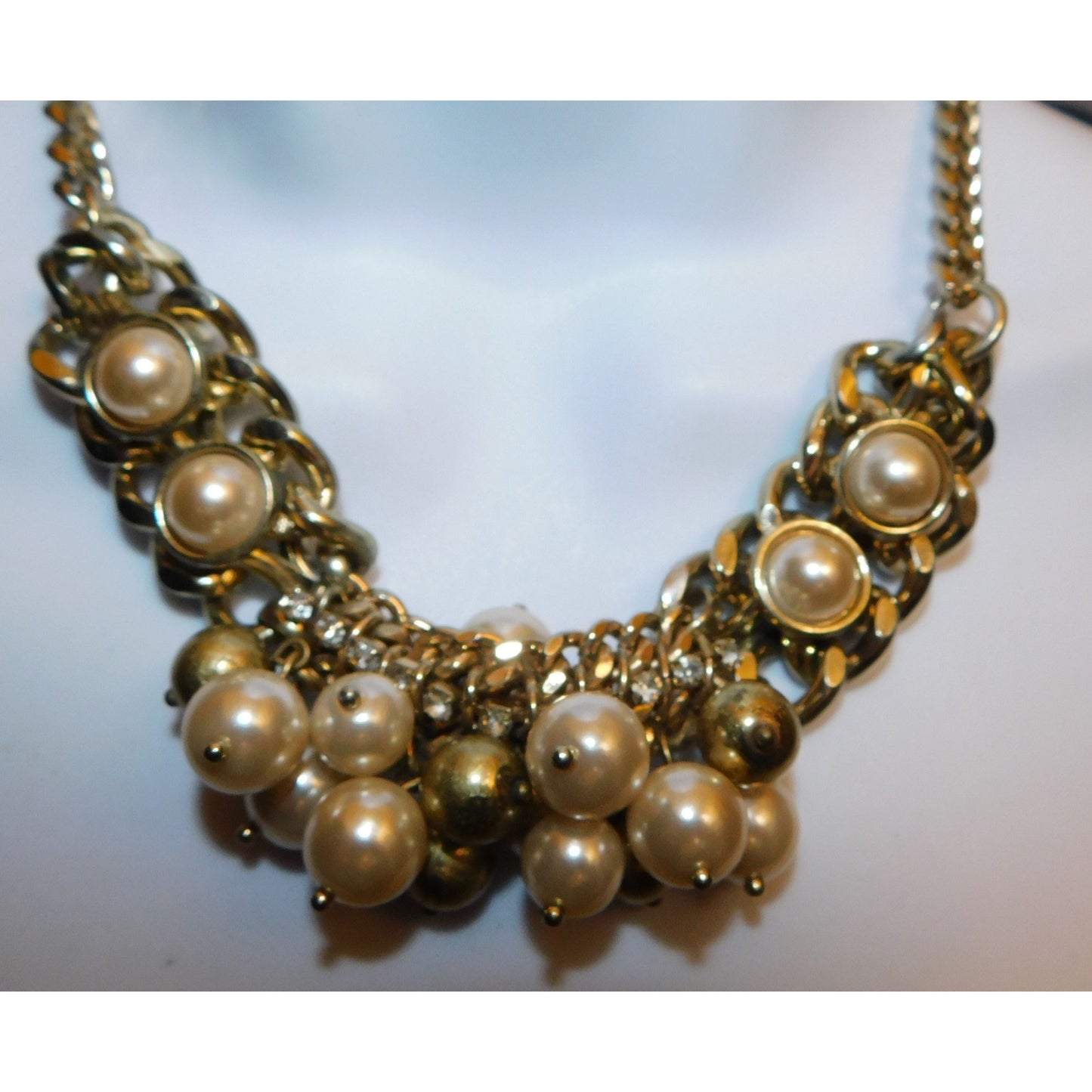 Jessica Simpson Gold Tone Faux Pearl Necklace