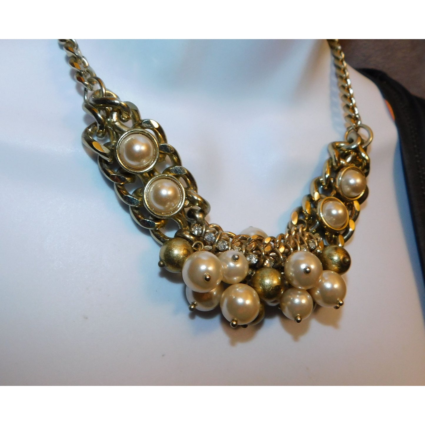 Jessica Simpson Gold Tone Faux Pearl Necklace