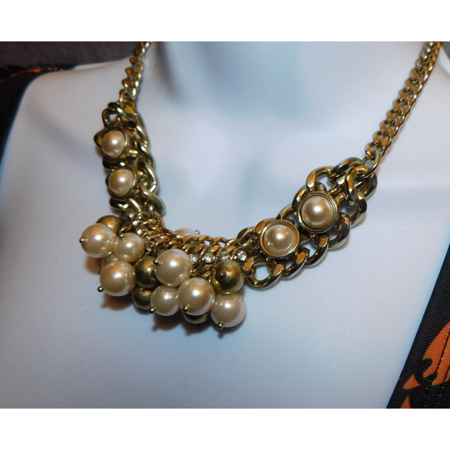 Jessica Simpson Gold Tone Faux Pearl Necklace