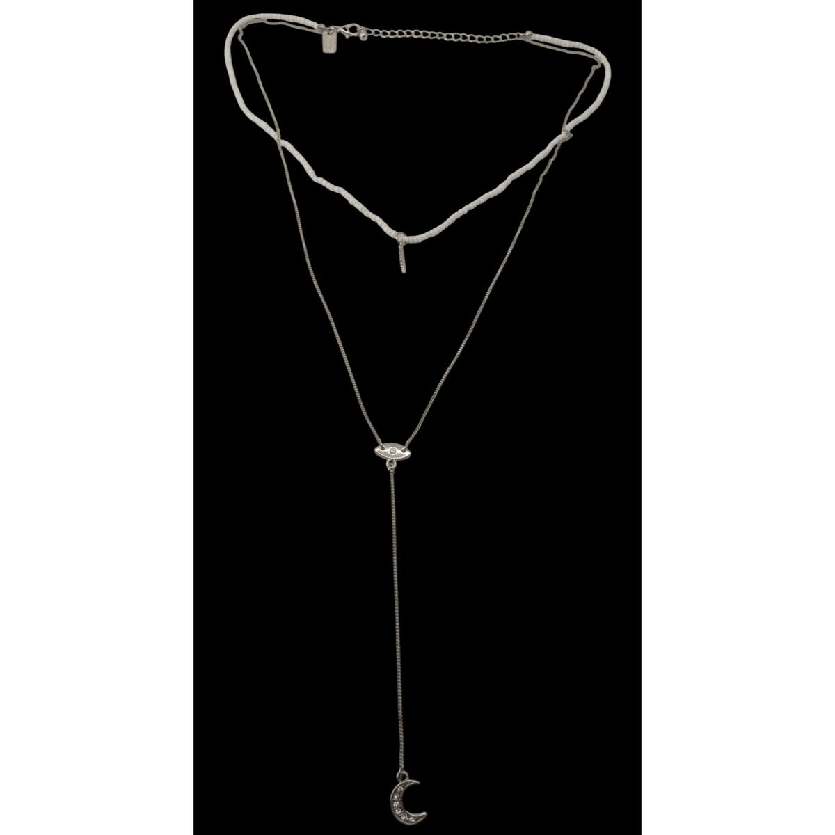 Y2K Celestial Boho Layered Moon Lariat Necklace American Eagle Outfitters
