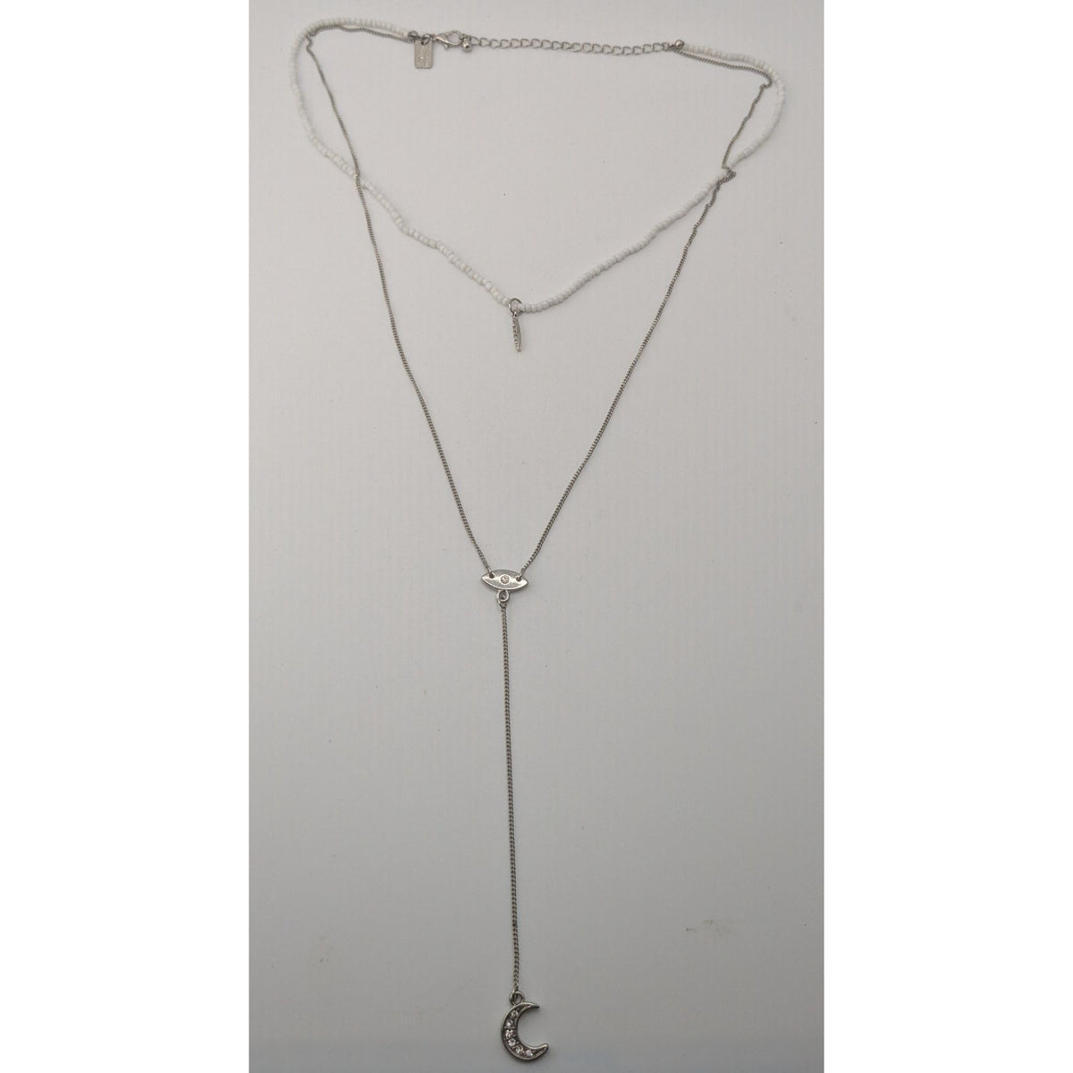 Y2K Celestial Boho Layered Moon Lariat Necklace American Eagle Outfitters