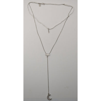 Y2K Celestial Boho Layered Moon Lariat Necklace American Eagle Outfitters