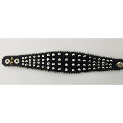 Glam Goth Y2K Rhinestone Black Cuff Bracelet Crystal Statement