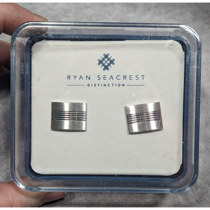 Ryan Seacrest Distinction Silver Tone Cufflinks