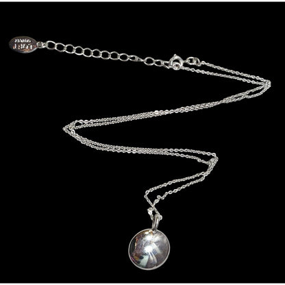Loft Outlet Preppy Modern Silver Tone Pendant Necklace