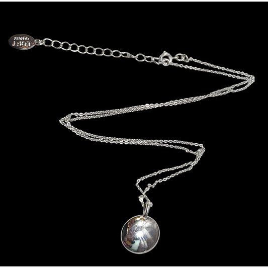 Loft Outlet Preppy Modern Silver Tone Pendant Necklace