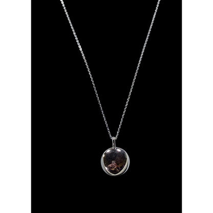 Loft Outlet Preppy Modern Silver Tone Pendant Necklace