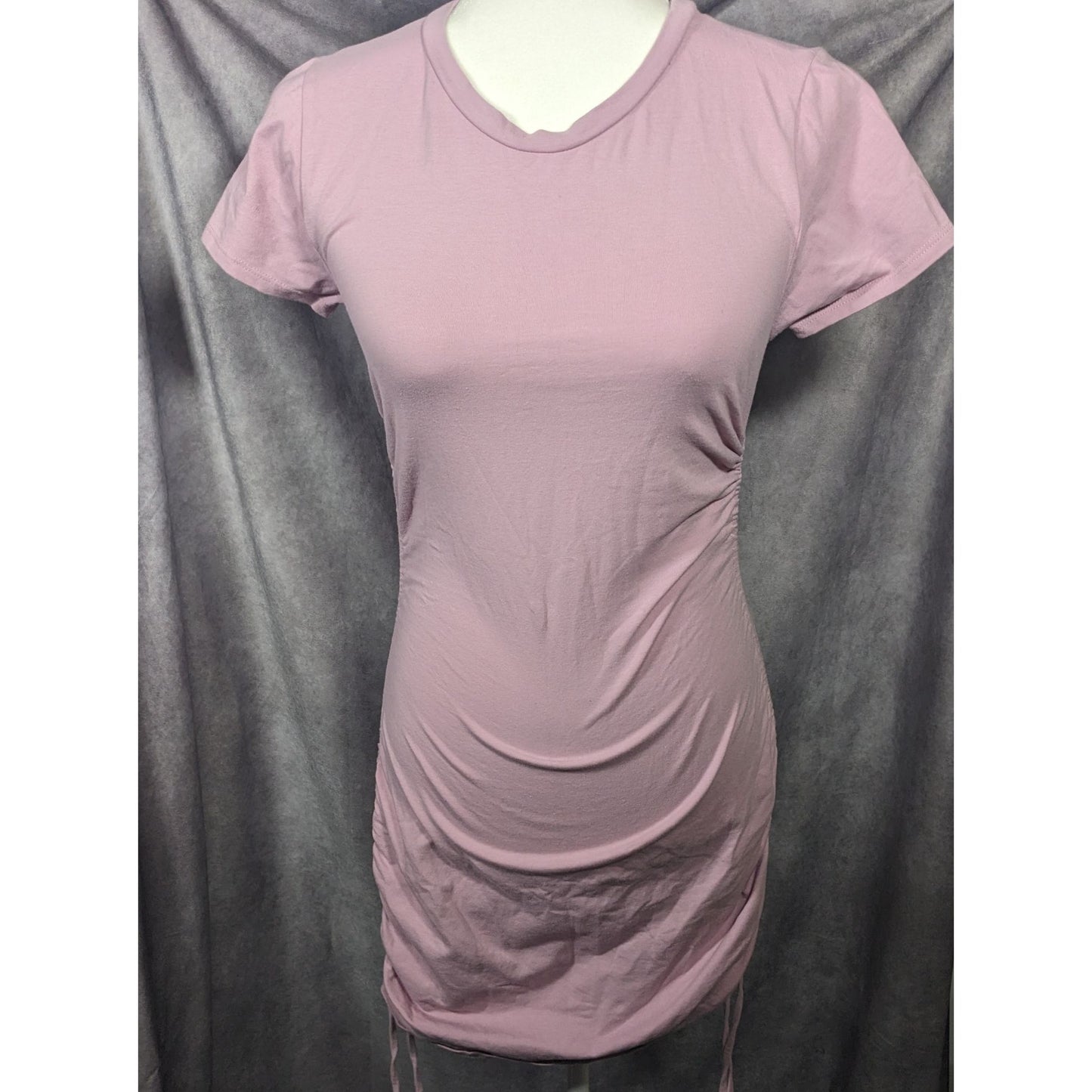 Full Tilt Light Pink Drawstring Side Bodycon Dress Size Medium