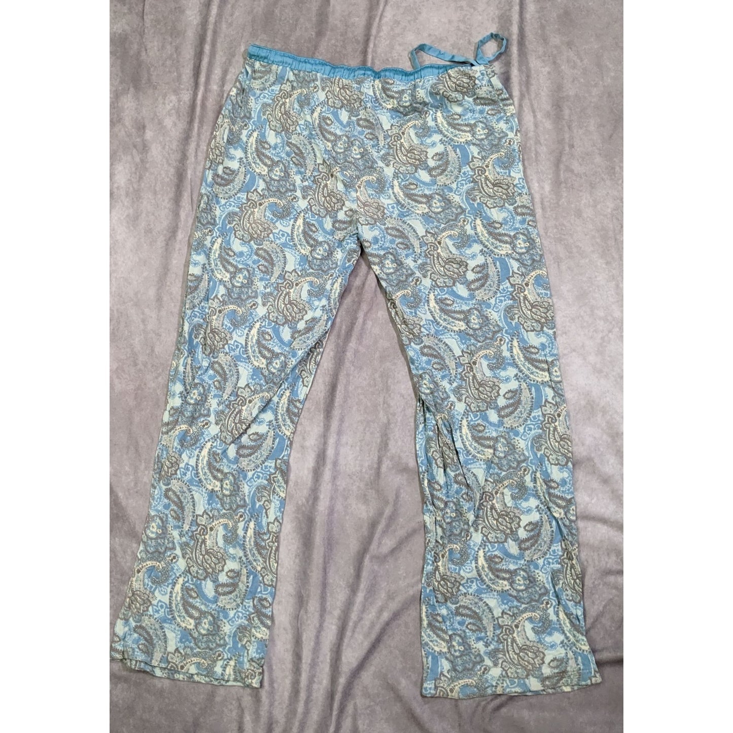 Blue Paisley Pajama Lounge Pants by Dana Buchman