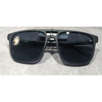 Foster Grant Modern Men's Black And Grey Retro Aviator Sunglasses