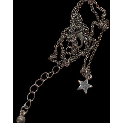 Minimalist Star Pendant Silver Tone Necklace