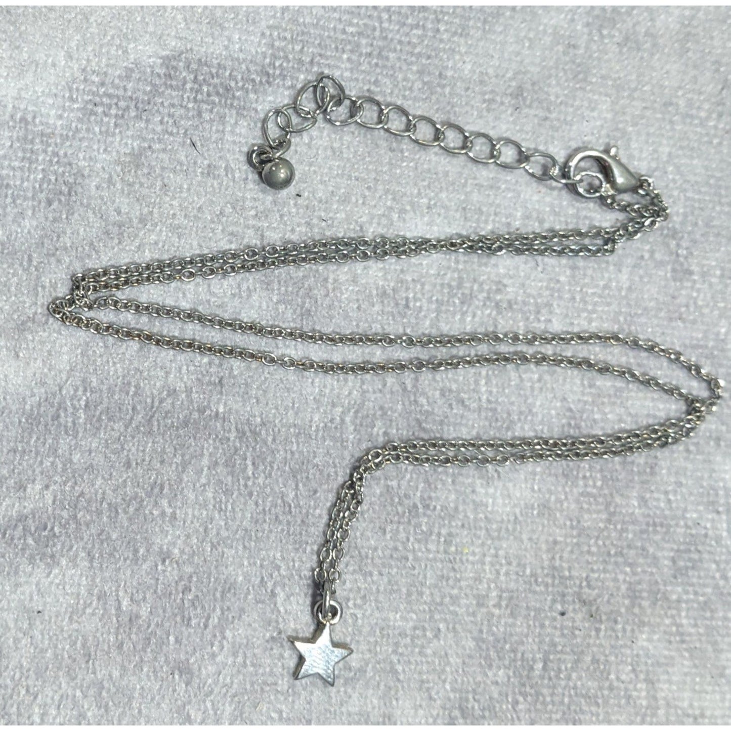 Minimalist Star Pendant Silver Tone Necklace