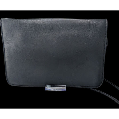 Black Leather Bohemian Crossbody Bag With Handwoven Details & Geode Slice Accent 11x7 Inches 22-Inch Drop