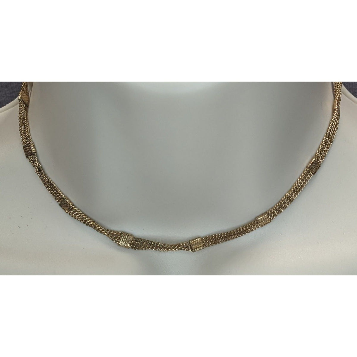 Minimalist Glam Gold Tone Multi Chain Choker Necklace