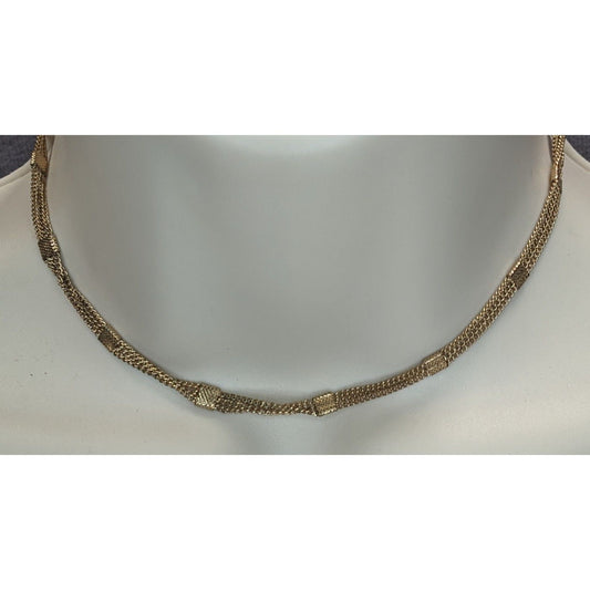 Minimalist Glam Gold Tone Multi Chain Choker Necklace