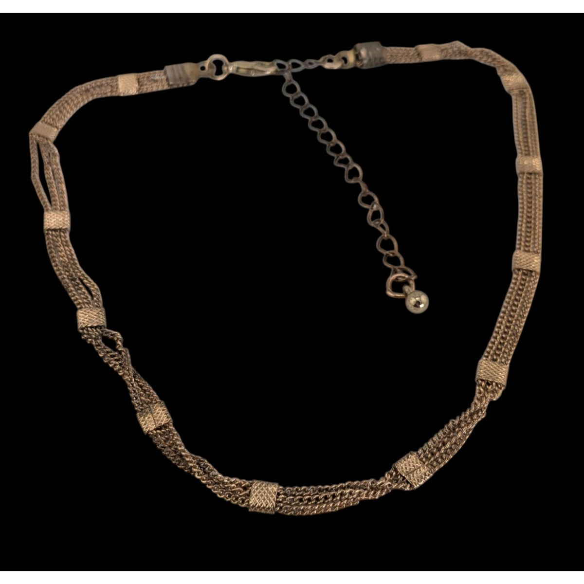 Minimalist Glam Gold Tone Multi Chain Choker Necklace