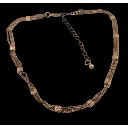 Minimalist Glam Gold Tone Multi Chain Choker Necklace