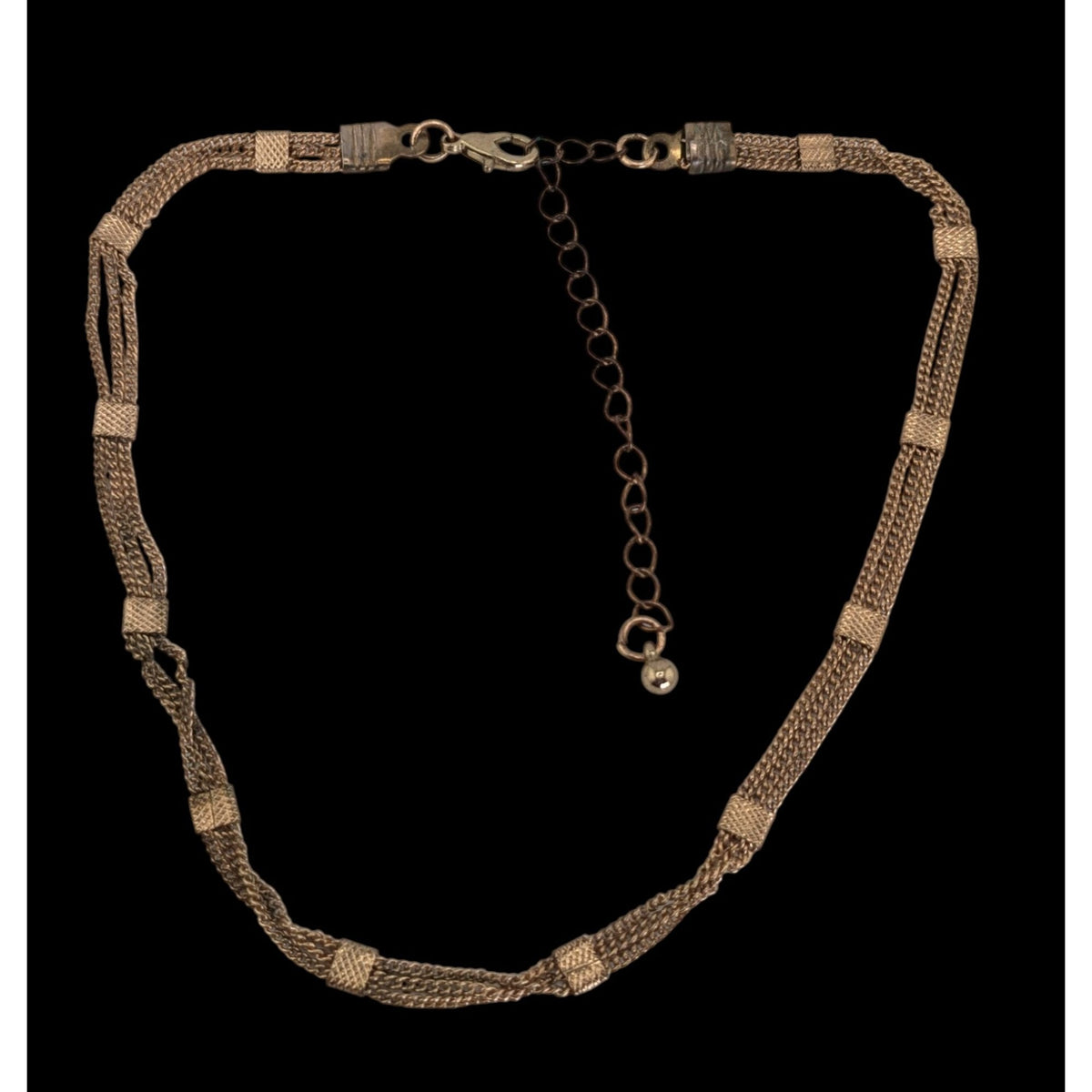 Minimalist Glam Gold Tone Multi Chain Choker Necklace