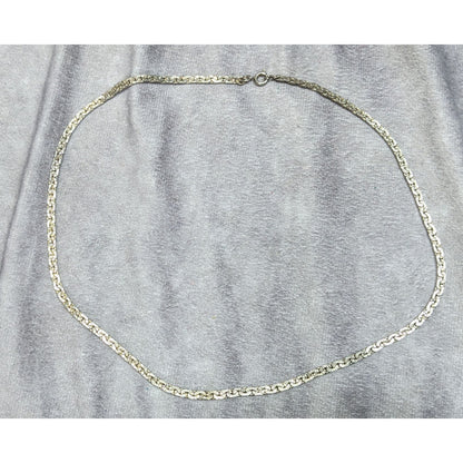 Vintage Silver-Tone Textured Chain Necklace