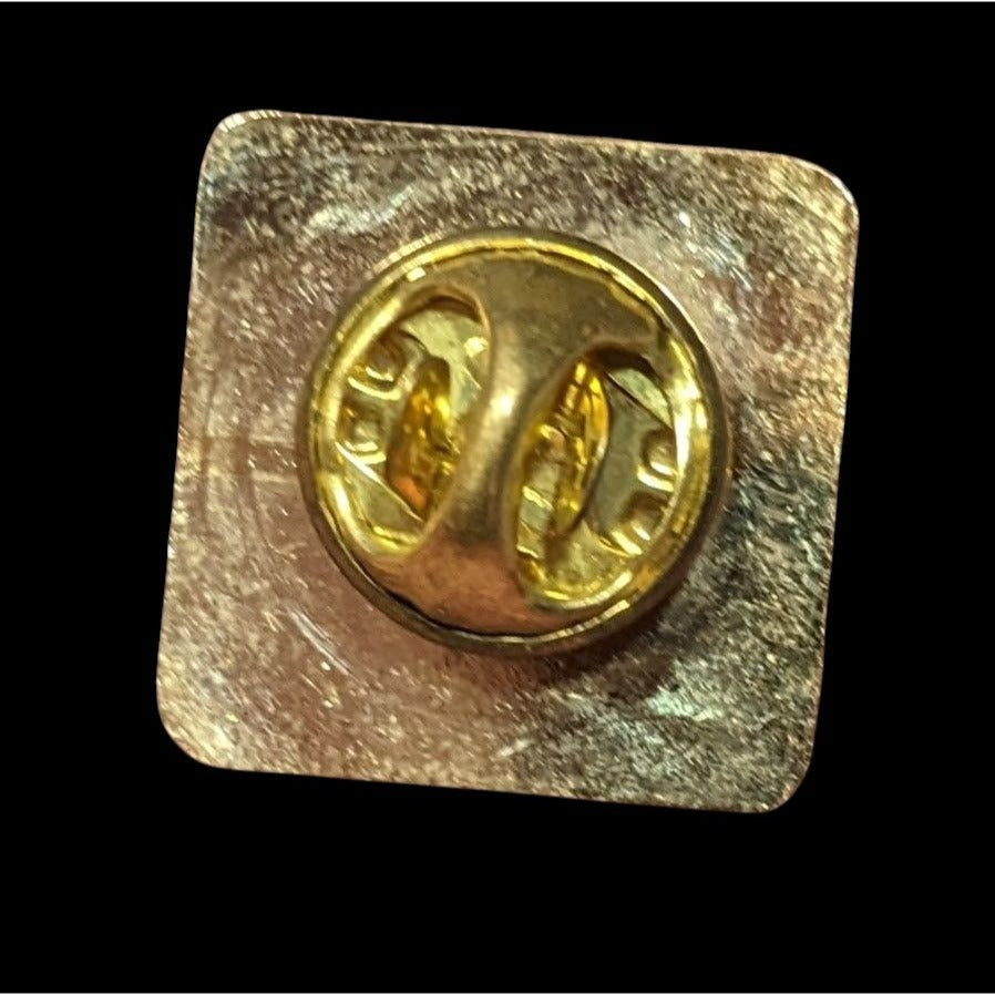 Vintage Motorola Six Sigma White And Gold Tone Lapel Pin