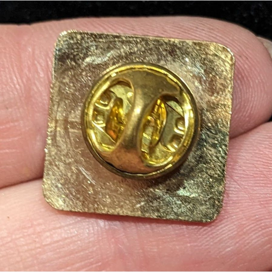 Vintage Motorola Six Sigma White And Gold Tone Lapel Pin
