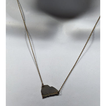 Souvenir South Carolina Silver And Gold Tone Pendant Necklace