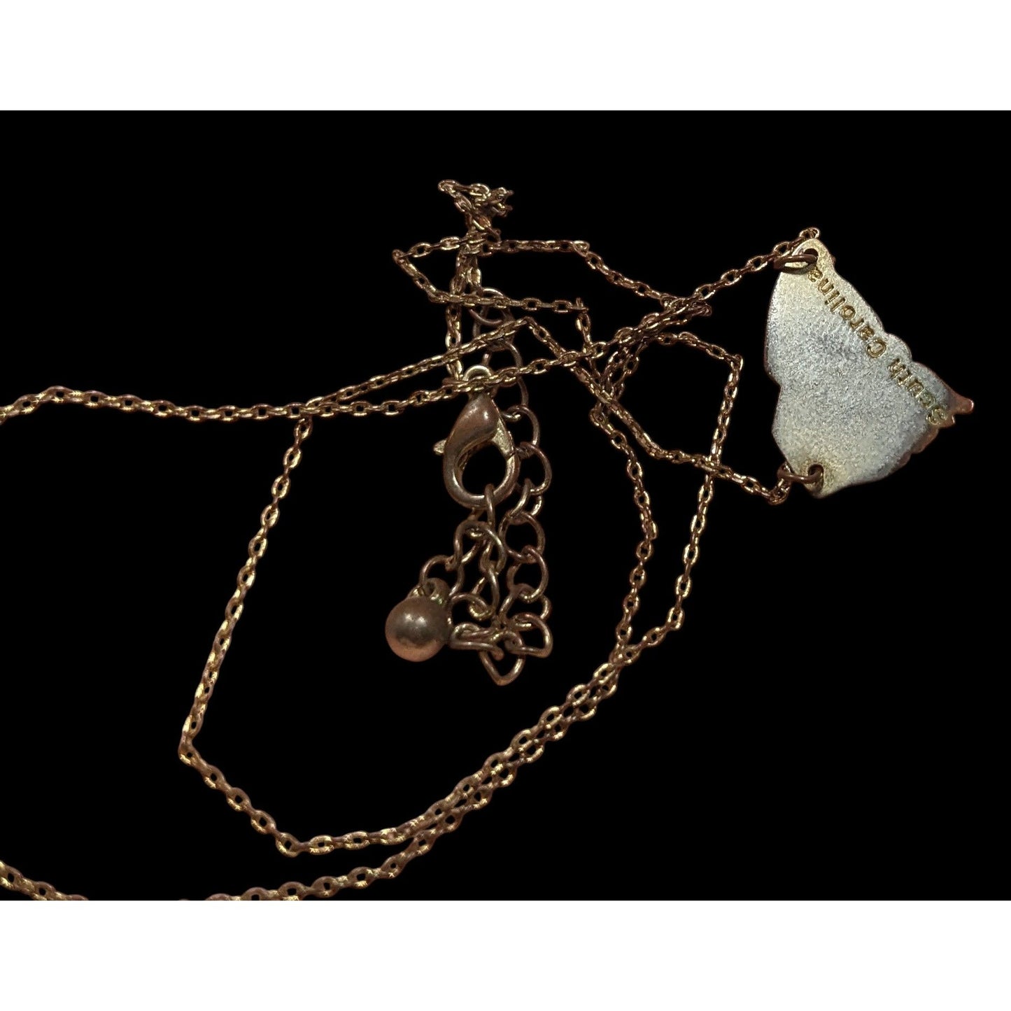 Souvenir South Carolina Silver And Gold Tone Pendant Necklace