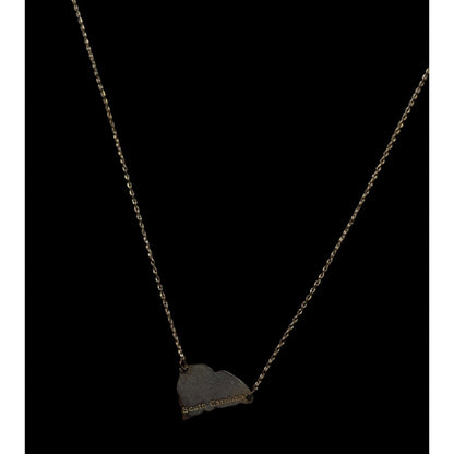 Souvenir South Carolina Silver And Gold Tone Pendant Necklace