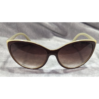 Dana Buchman Retro Cateye Brown And Beige Sunglasses