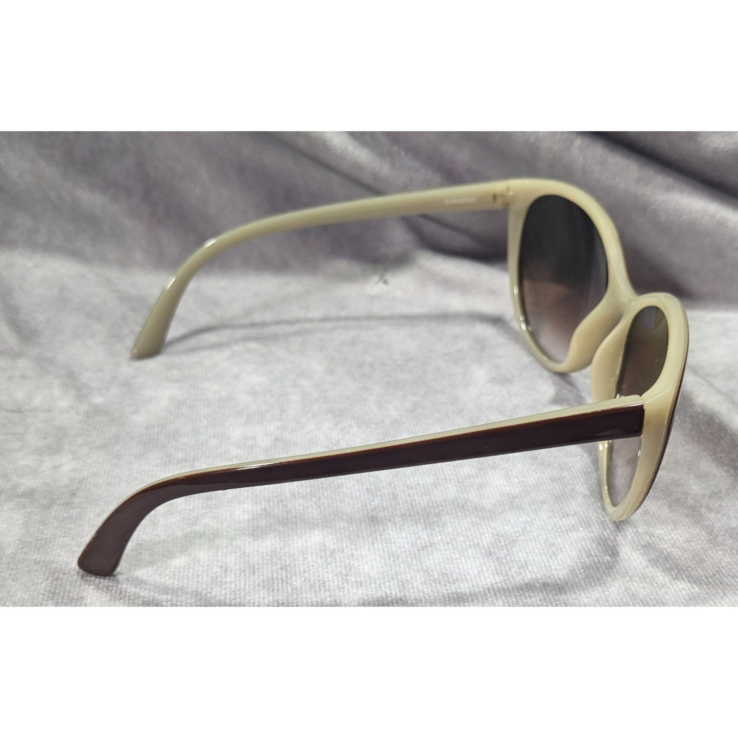 Dana Buchman Retro Cateye Brown And Beige Sunglasses